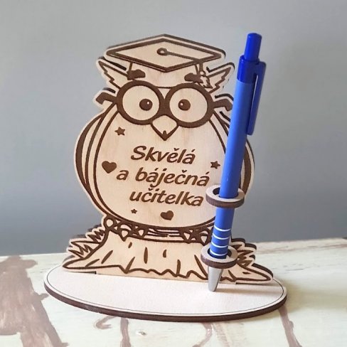 stojan na propisku pro ucitelku sova